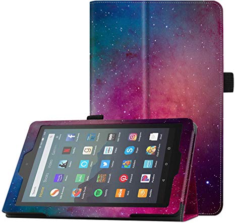 Famavala Folio Case Cover Compatible with 7-Inch Fire 7 Tablet [9th / 7th Generation, 2019/2017 Release] (PinkGaxy)