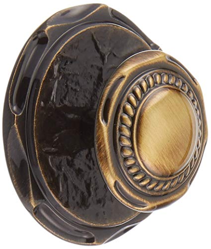 Amerock BP778-AE Antique English Cabinet Hardware Knob and Backplate - 2" Overall Diameter - 10 Pack