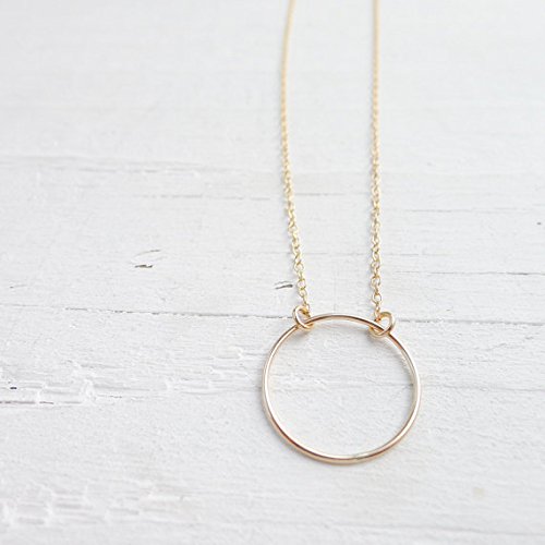 Gold Eternity Circle Pendant Necklace