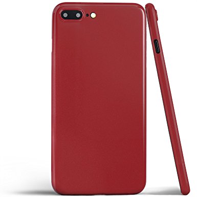 iPhone 8 Plus Case, Thinnest Cover Premium Ultra Thin Light Slim Minimal Anti-Scratch Protective - For Apple iPhone 8 Plus | totallee Special Edition (Jet Red)