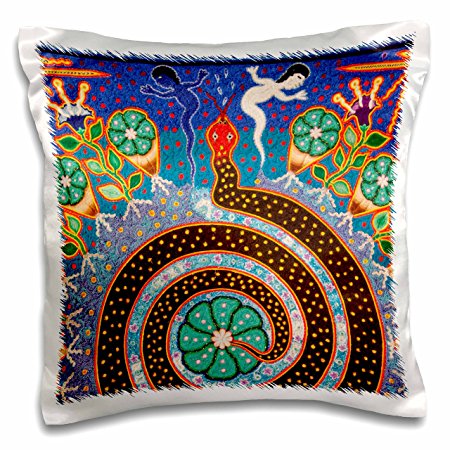 3dRose Folk Art, Huichol Art, Santa Fe, New Mexico-Us32 Jmr1118-Julien Mcroberts-Pillow Case, 16 by 16" (pc_92754_1)