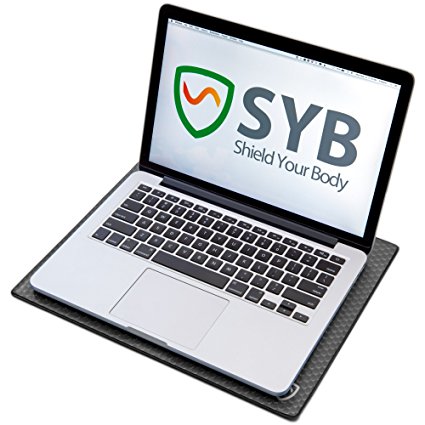 SYB Laptop Pad, EMF Radiation Protection Shield & Heat Blocker for Laptops up to 14" (Midnight Microwave)