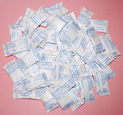 Silica Gel Pouches - Pack of 50 - 1g Silica Gel Sachets - Total Gel Weight 50g