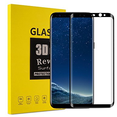 Galaxy S8 Plus Screen Protector,Fastbee 3D Tempered Glass Full Coverage and Ultra Clear with Anti-Scratch for Samsung Galaxy S8 Plus