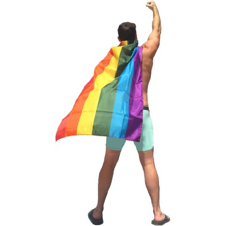 RainbowCapes Gay Pride Rainbow Flag Cape Costume