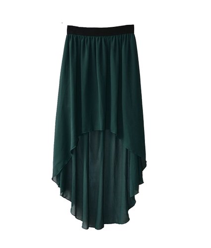 Women's Chiffon High Low Asymmetrical Skirt