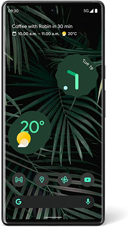 Google Pixel 6 Pro – Unlocked Android 5G smartphone with 50-megapixel camera and wide-angle lens 128 GB – Stormy Black