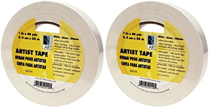 2-Pack - Art Alternatives Economy White Artists Tape - 1 Inch X 60 Yards