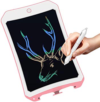 Spring&8.5 inch Writing &Drawing Board Doodle Board Toys for Kids, Spring& Birthday Gift for 4-5 Years Old Kids & Adults Color LCD Writing Tablet with Stylus Smart Paper for Drawing Writer (Pink-white