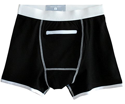 Speakeasy Briefs, Men's Stash Underwear with a Secret Front Pocket, Small, Black