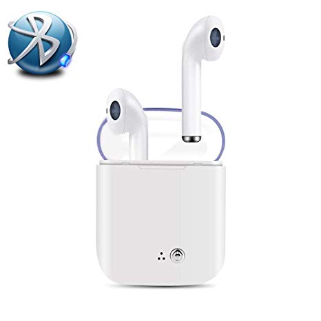Bluetooth Headphones,Microphone HD Wireless Earphone in-Ear Sports Mini with Charging bin Earphones Headset,Wireless Earbuds for PC, iOS All Smartphones