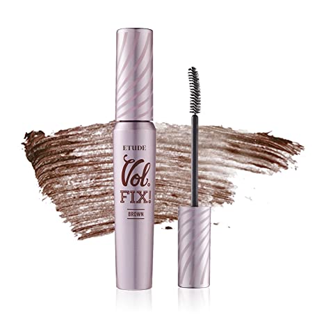 ETUDE Lash Perm Volume Fix Mascara #Brown (21AD)| Volume & Curling Mascara that Lasts for Long Hours and Makes them Voluminous