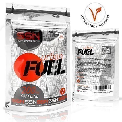 Simply Sport Nutrition Urban Fuel Pure Caffeine Tablets 200mg Energy Pills For Men and Women 100 x Caffeine Pills 200mg