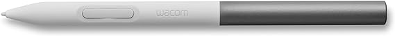 Wacom One Standard Pen (for 2023 Edition Wacom One displays and Tablets), White Front/Gray Rear