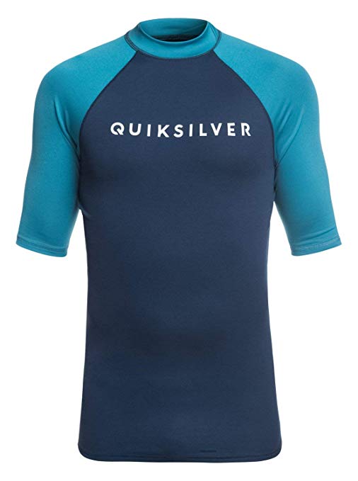 Quiksilver Men's Always There Short Sleeve Rashguard UPF 50  Sun Protection