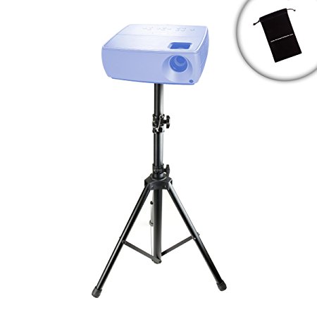 ProTRI Heavy Duty Projector AV Tripod Stand with Adjustable Height (59.1 to 82.7 Inches) and Sturdy Steel Design - Works With the Optoma HD37 1080p 3D DLP Home Theater Projector