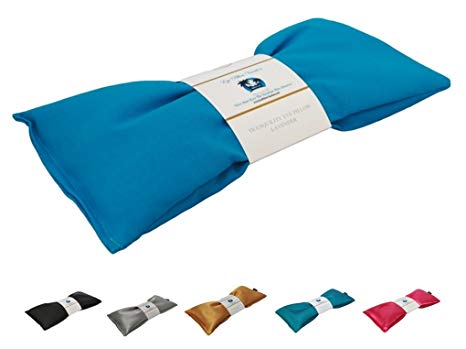 Eye Pillow Vacation Organic Flax Seed Filled Lavender Eye Pillow, Turquoise - Organic Cotton