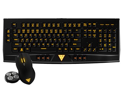 GAMDIAS Ares Gaming Keyboard Combo 3 Adjustable RGY Backlit Colors, Consecutive Attack Button   Ourea FPS Gaming Optical Mouse 6 Programmable Buttons Weight System
