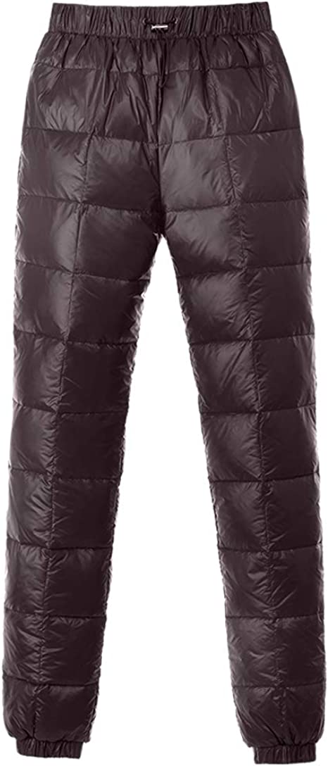 Tapasimme Men's Winter Warm Loose Utility Down Pants Sassy High Waisted Nylon Compression Snow Trousers