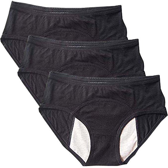 Womens Menstrual Period Panties Heavy Flow Leakproof Postpartum Underwear Cotton Easy Clean Bleeding Briefs US Size XS-XL/8