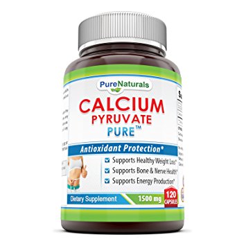 Pure Naturals Calcium Pyruvate, 1500 Mg, 120 Count