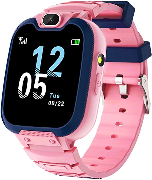 Kids Smart Watch for Boys Girls, Kids Phone Watch with Calls Games Music Player Camera Alarm Clock Calculator SOS Calendar Touch Screen Flashlight Smartwatch for 4-12 Years Old Birthday Gift (Pink)