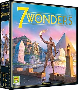 Repos Production - 7 Wonders - Unbox Now - Jeu de Société pour Adultes et Enfants dès 10 ans - Jeu de Stratégie Immersif - Rejouabilité Illimitée - 3 à 7 joueurs - 30 min - Version Française