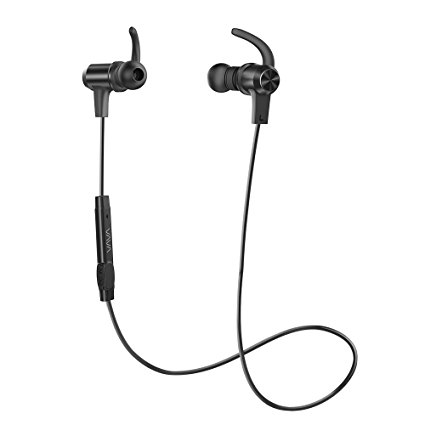 Bluetooth Headphones, VAVA MOOV 28 Wireless Sports Earphones in ear Earbuds with Noise Cancelling Mic (8 Hours Playtime, IPX5 Splashproof, aptX Stereo, Magnetic Aluminum Design)