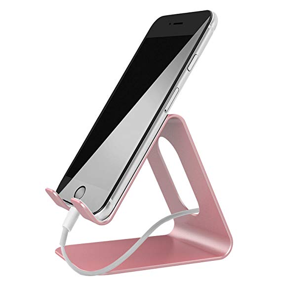 Cell Phone Stand, LOBKIN Metal PhoneTablet Cradle, Holder, Stand,for iPhone 8 X 7 6 6s Plus 5 5s 5c Charging, Accessories Desk, All Android Smartphone, iPad Stand