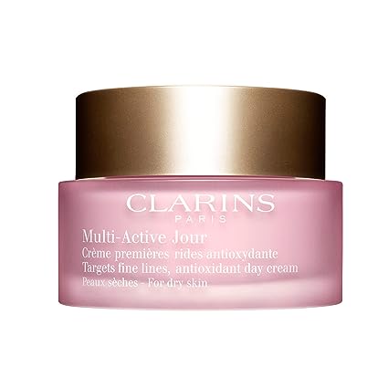 Clarins Multi-Active Day Cream | Multi-Tasking Moisturizer | Visibly Minimizes Fine Lines | Boosts Radiance | Hydrates, Smoothes and Tones | Dry Skin Type | 1.6 Ounces