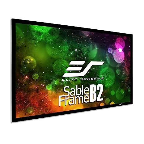 Elite Screens Sable Frame B2, 150-inch Diag. 16:9, Active 3D / 4K Ultra HD Fixed Frame Home Theater Projection Projector Screen Kit, SB150WH2