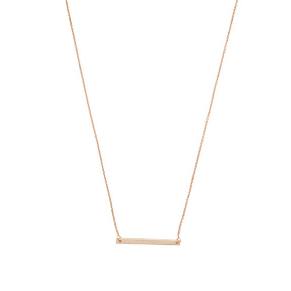 HONEYCAT Classic Horizontal Bar Necklace in Gold, Rose Gold, or Silver | Minimalist, Delicate Jewelry