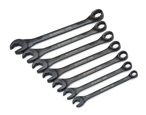 Crescent CX6RWM7 X6 MM Combination Wrench Set with Ratcheting Open-End and Static Box-End 7-Piece