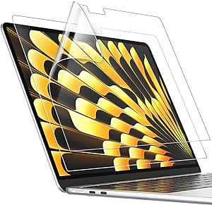 JETech Screen Protector for MacBook Air 15.3-Inch (2024/2023, M3/M2), Anti-Glare PET Matte Film, Anti-Fingerprint, 2-Pack