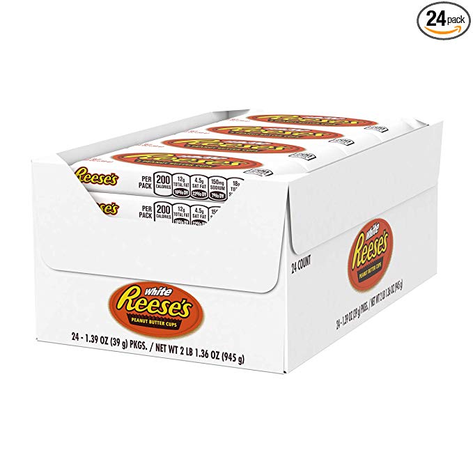 REESE'S White Creme Peanut Butter Cups, 24 Count - 1.5 oz