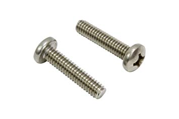 #10-24 X 1" Stainless Pan Head Phillips Machine Screw, (50 pc), 18-8 (304) Stainless Steel Screw By Bolt Dropper