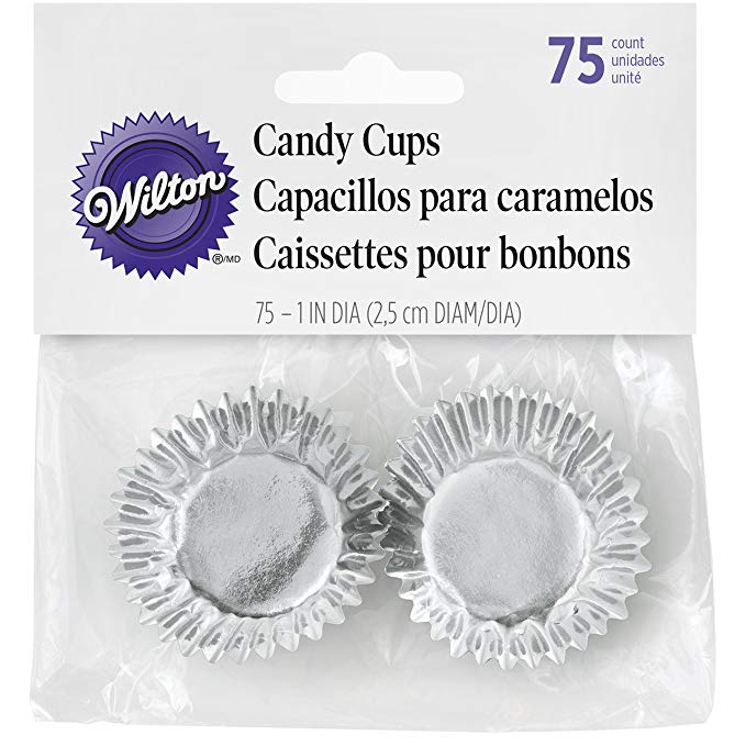 Wilton 415-307 Silver Foil Candy Cups, Package of 75