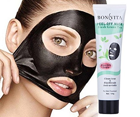 Black remover natural New Mask-BONVITA (2017 Best Design) Fresh Green Tea Black Mask to blackheads for woman, man, Nose blackhead Strips (Fresh Green Tea)