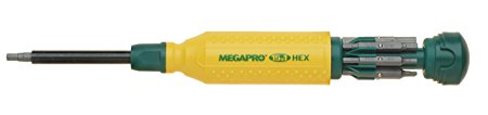 Megapro 151HX 15-In-1 Hex Driver, Yellow/Green