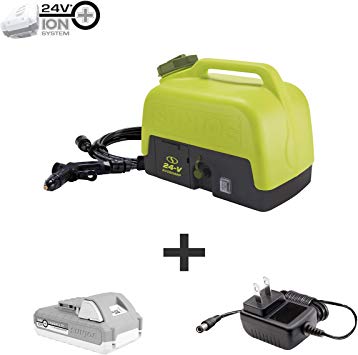 Sun Joe WA24C-LTE 24-Volt Amp 5-Gallon Electric Pressure Washer, Kit (w/2.0-Ah Battery   Quick Charger)