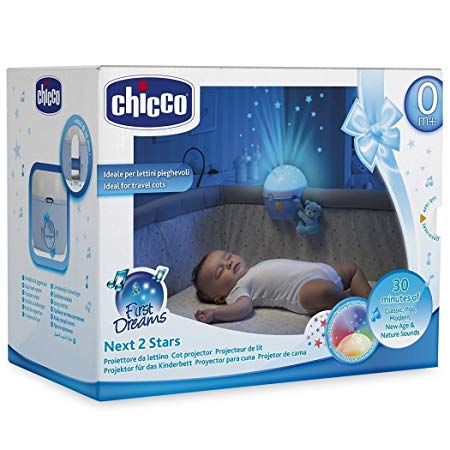 Chicco Next 2 Stars Cot Projector Soother Nightlight (Blue)