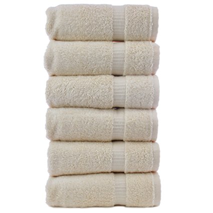 Luxury Hotel & Spa Towel Turkish Cotton (Beige, Hand Towel  - Set of 6)