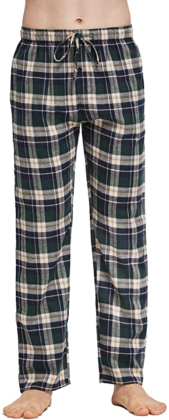 CYZ Men's 100% Cotton Super Soft Flannel Plaid Pajama Pants
