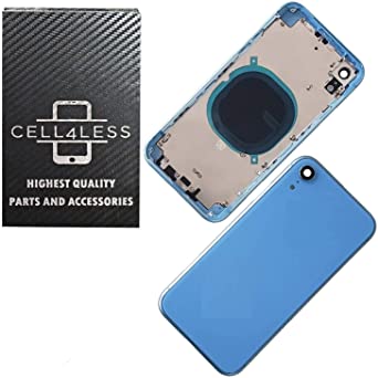 CELL4LESS Midframe Compatible w/iPhone XR Models - No Components or Wireless Charging Pad (Blue)