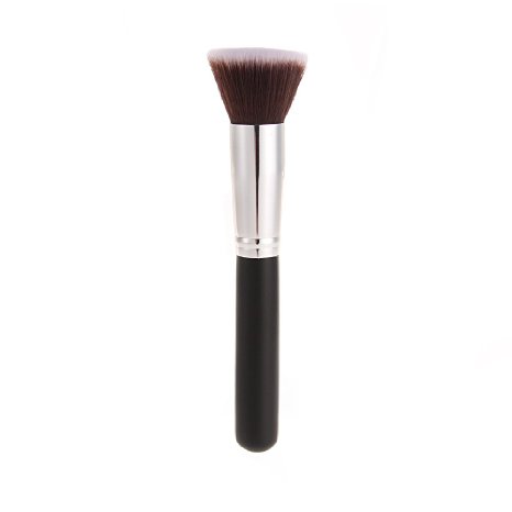 Foxpic Professional Makeup Cosmetic Flat Top Foundation Brush Wooden Handle Artificial Fiber Hairs for Blending Liquid, Cream or Flawless Powder