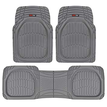 Motor Trend MT-923-GR FlexTough Contour Liners-Heavy Duty Deep Dish Rubber Floor Mats in Gray