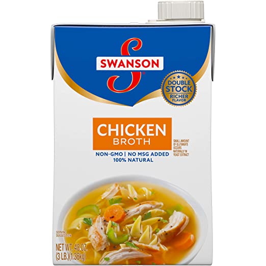 Swanson Chicken Broth, 48 Ounce Resealable Carton
