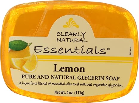 Clearly Natural Essentials Glycerine Bar Soap, Lemon, 4 Ounce