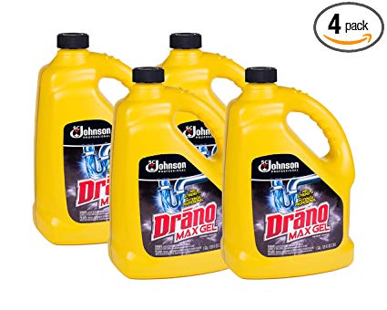 Drano Max Gel Commercial Line Clog Remover, 128 fl oz (Pack of 4)