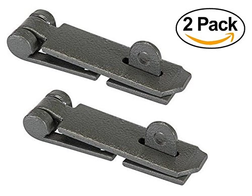 Heavy Duty Hasp & Staple, Traditional High Security Hasp and Staple, Corrosion & Weather Resistant, High Security Gate Shed Door Lock. (1.5" x 3.5") (2)